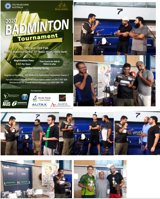 Khoja Shia Ithna Ashari Jamaat Melbourne 2020 Badminton Tournament